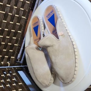Verbenas Leather Nubuck Suede Slide-on Spanish Espadrille